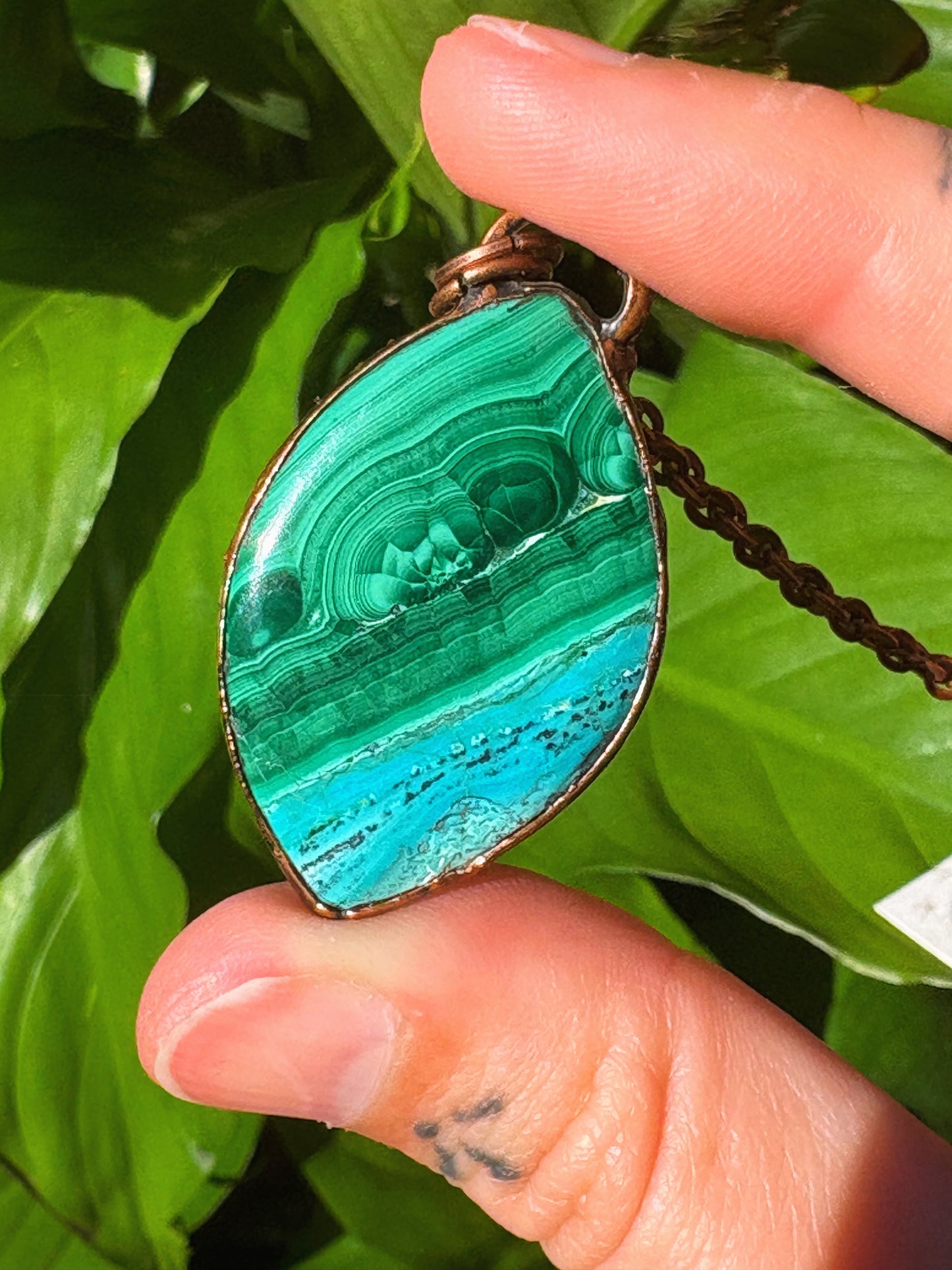 Malachite Chrysocolla Pendant