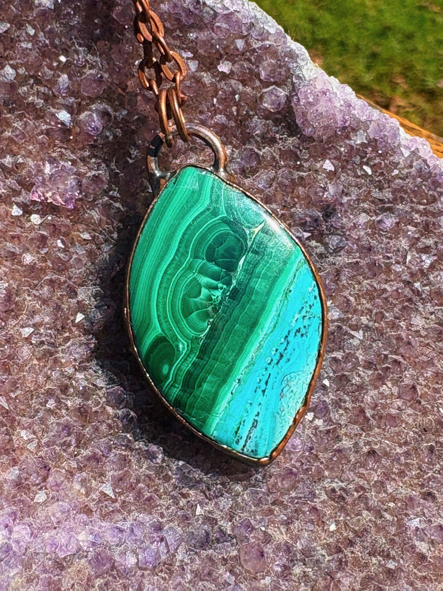 Malachite Chrysocolla Pendant